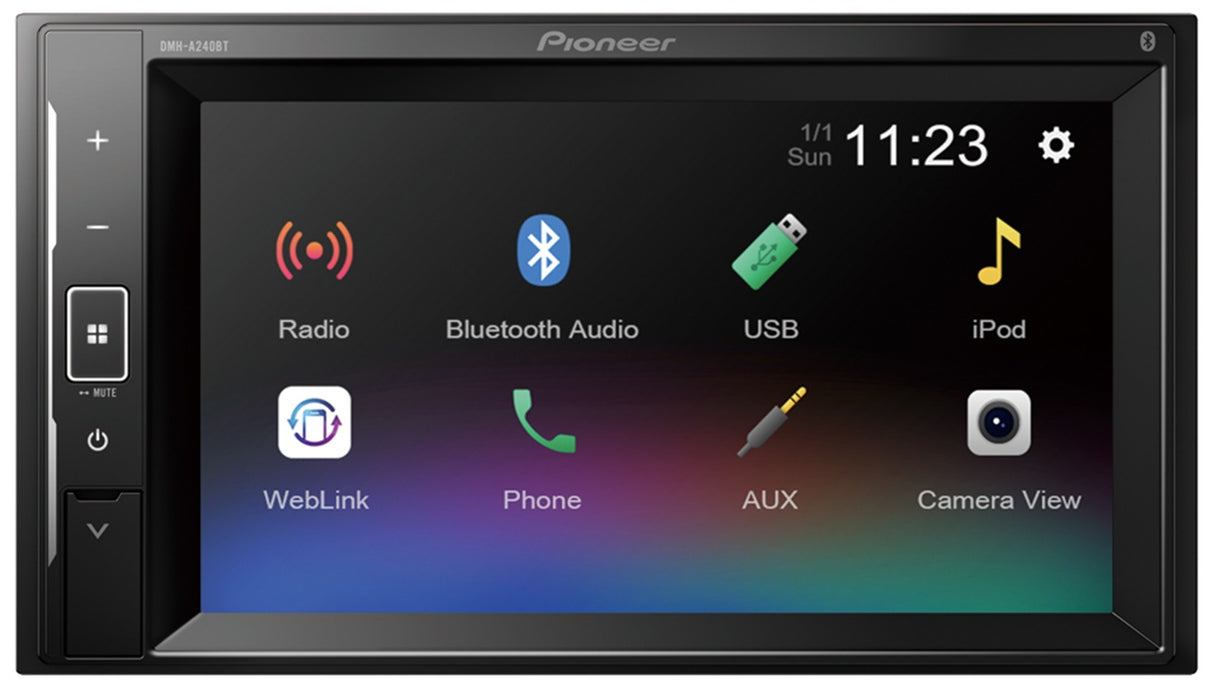 Pioneer DMH-A240BT Multimedia-autoradio w. Bluetooth