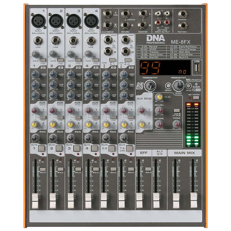 DNA ME-8FX 8-kanavainen mikseri med Bluetooth