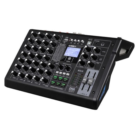 DNA MIX-EFF 6 -analogimikseri, 6 kanavaa, Bluetooth, USB ja DSP