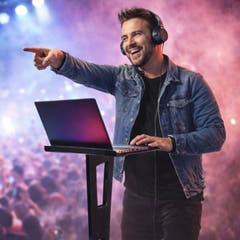 DNA PODIUM DJ Stand kannettavalle ja ohjaimelle