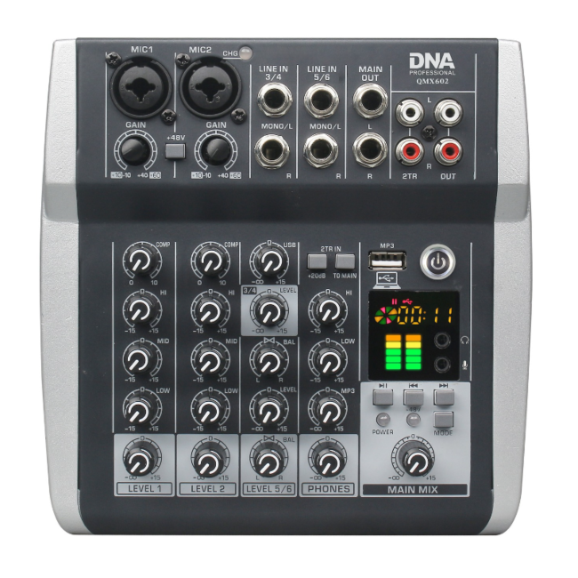 DNA QMX602 Äänimikseri 6 Kanaler