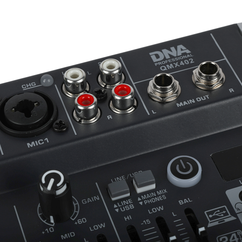 DNA QMX402 äänimikseri 3 kanavaa ja Bluetooth