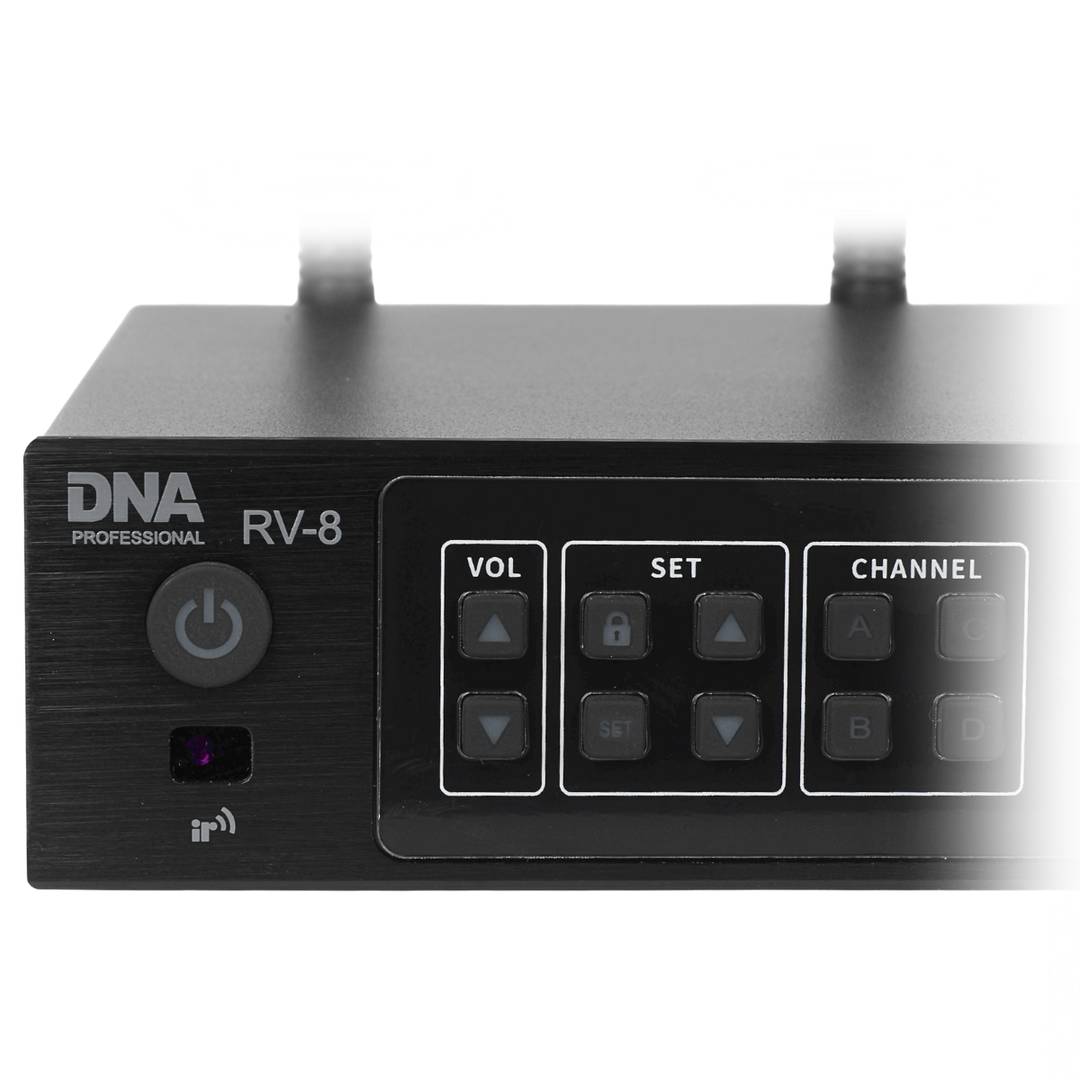 DNA RV-8 Langaton UHF Mikrofonisetti 8 käsimikrofonilla