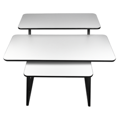 Opiskelu pöytä hyllyillä ja ulosvedettävällä alustalla keyboard (120 cm)