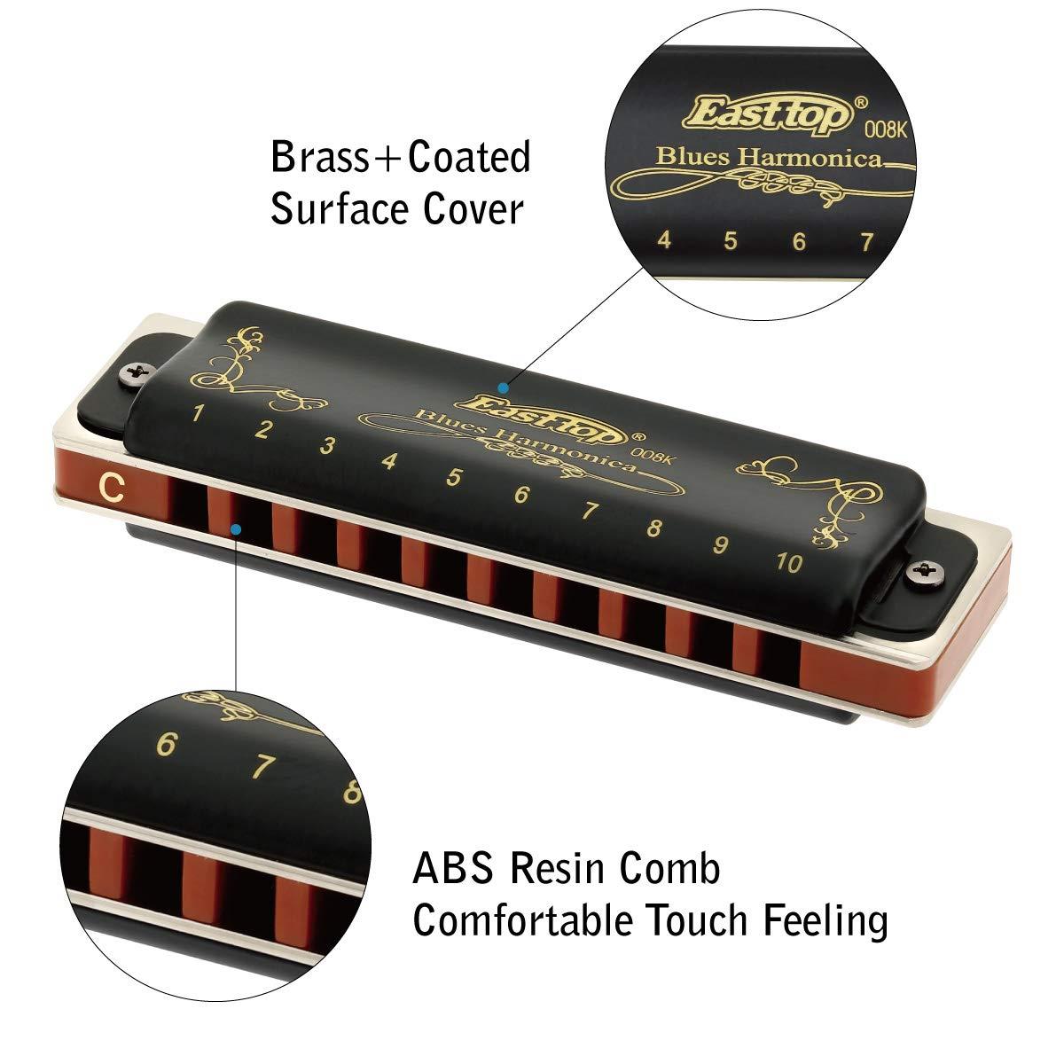 Easttop T008K Diatoninen huuliharppu (D)