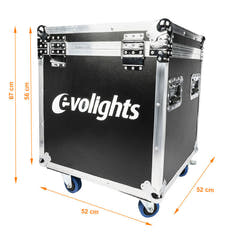 Flightcase 2 x Evolights Lumeno -laitteelle