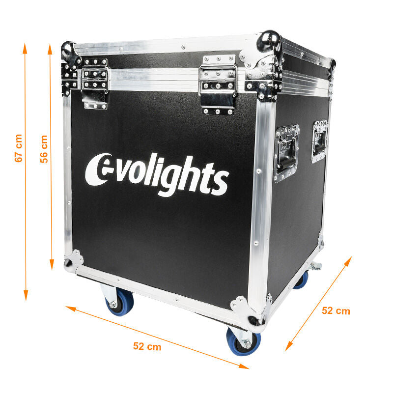 Flightcase 2 x Evolights Lumeno -laitteelle