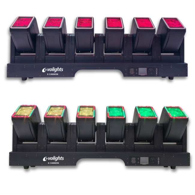 Evolights 6 Cannon -liikkuva valopalkki 6x60W RGBW