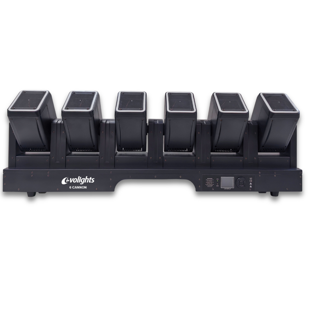 Evolights 6 Cannon -liikkuva valopalkki 6x60W RGBW