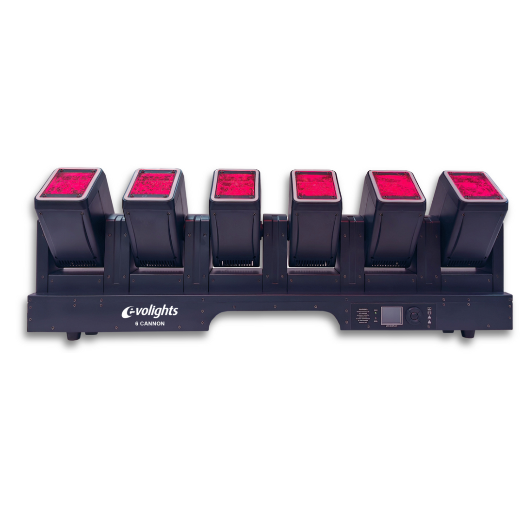 Evolights 6 Cannon -liikkuva valopalkki 6x60W RGBW