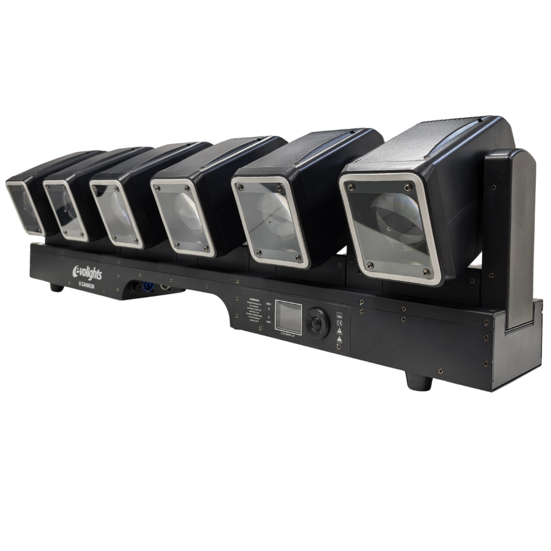 Evolights 6 Cannon -liikkuva valopalkki 6x60W RGBW