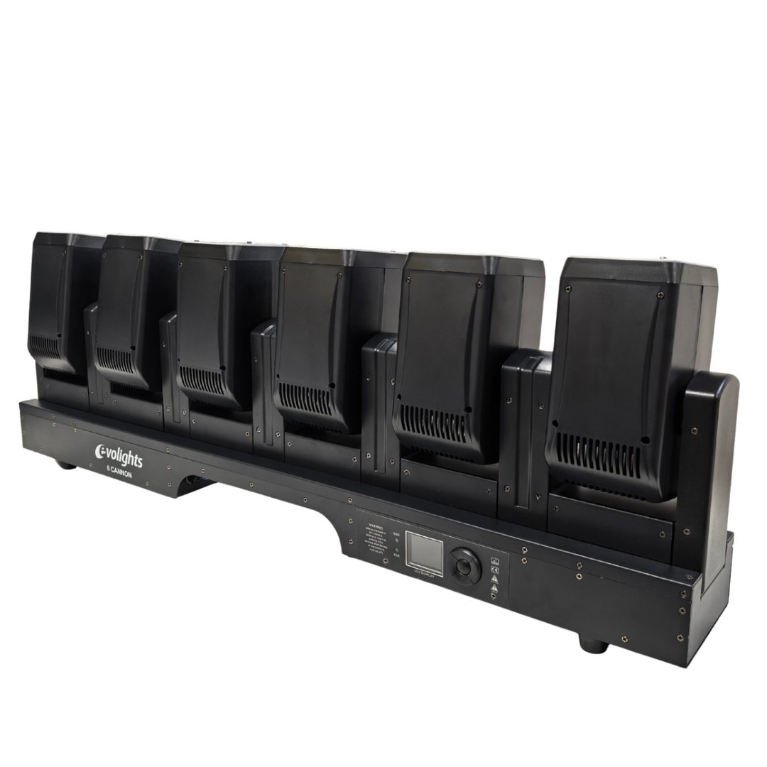 Evolights 6 Cannon -liikkuva valopalkki 6x60W RGBW