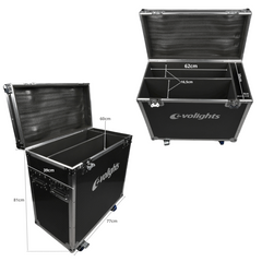 flightcase 2 x Evolights Lumen 7 Ring -laitteelle