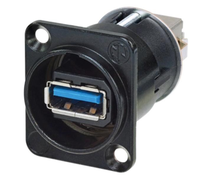 Neutrik NAUSB3 USB 3.0 -alustaliitin (musta)