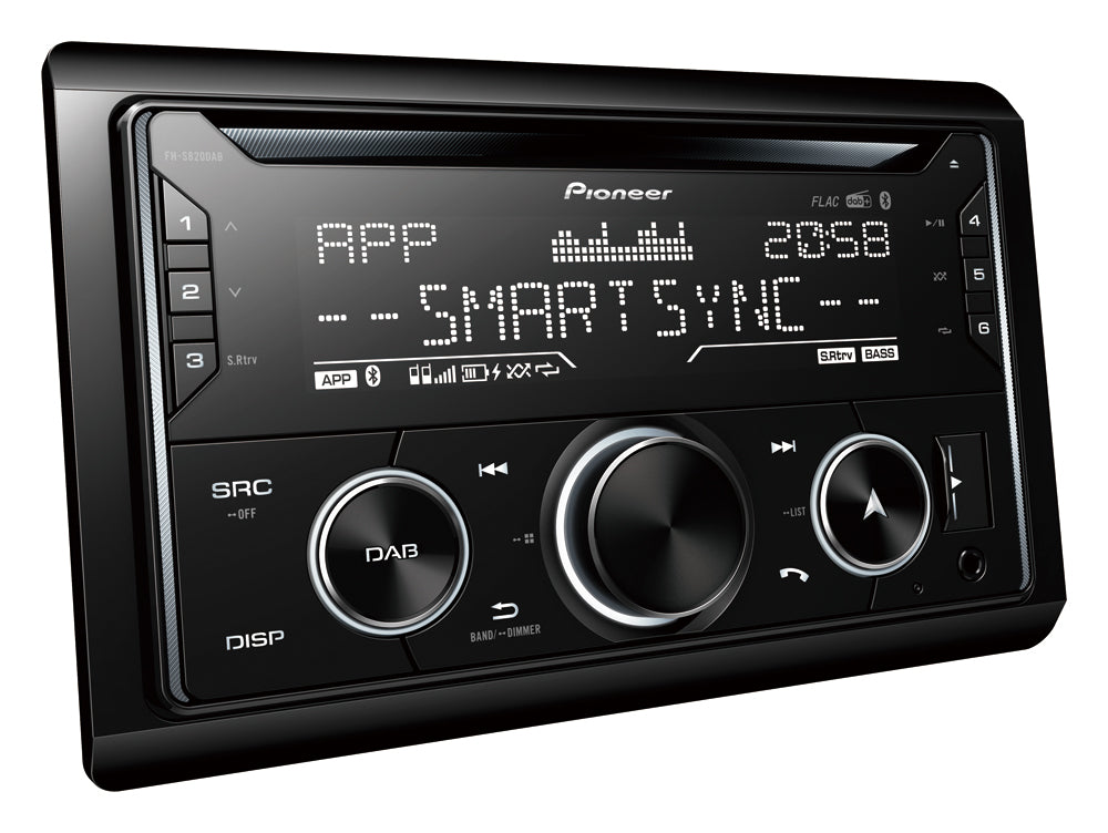 Pioneer FH-S820DAB 2-DIN Autostereo m. DAB ja Bluetooth