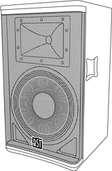 BST SA15DSP - Aktiv PA Højttaler (600W, 15")