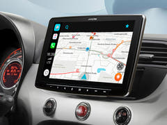 Apple Carplay, Android Auto Fiat 500 Beige Sisustus (2007-2015)
