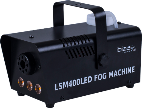 Ibiza Fog Machine liekki/liekkiefektillä (Musta)