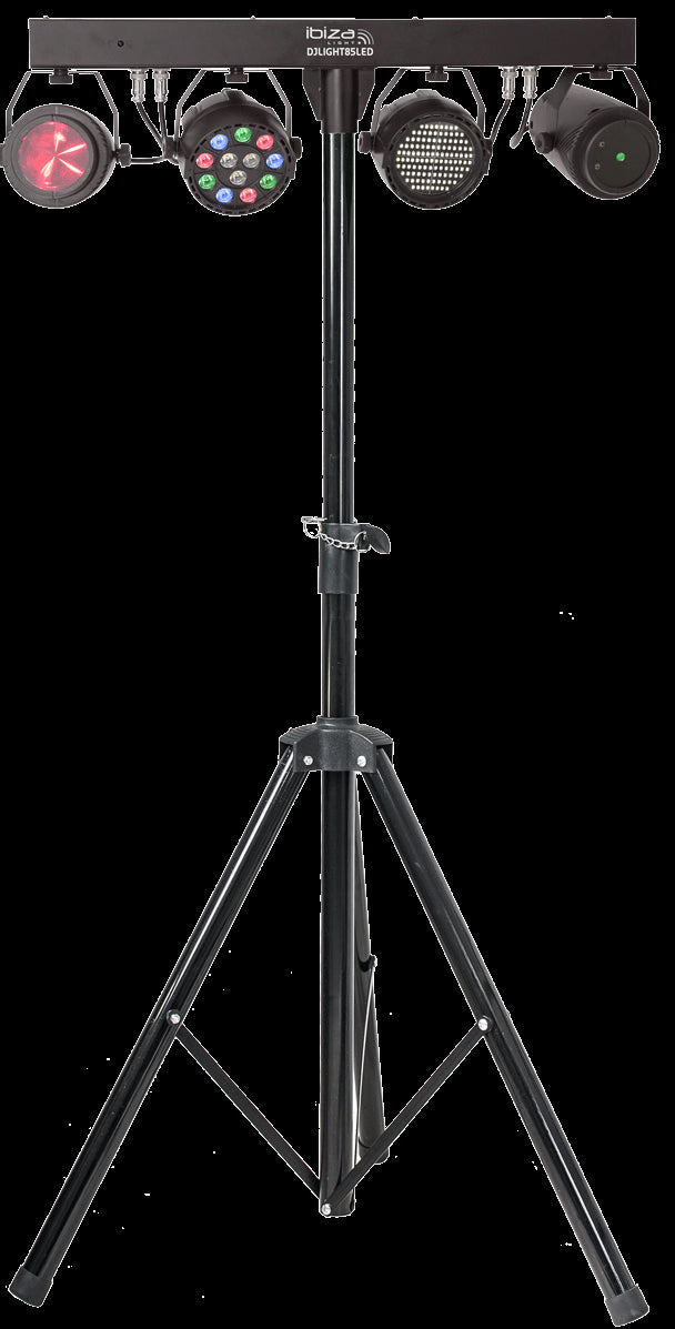 Ibiza LED-valopalkki Moonflower, Laser ja Strobe