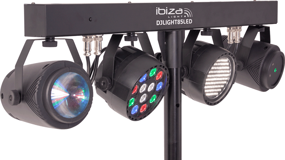 Ibiza LED-valopalkki Moonflower, Laser ja Strobe