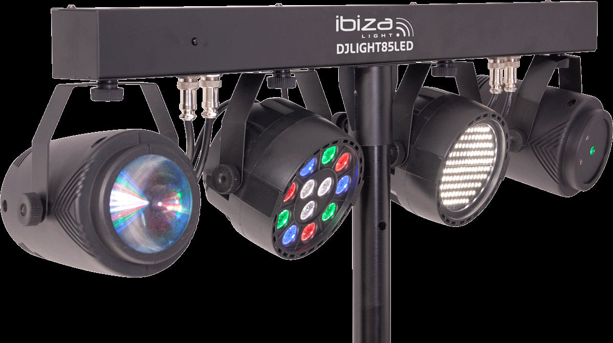 Ibiza LED-valopalkki Moonflower, Laser ja Strobe