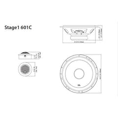 JBL Stage1 601C Autokaiutinsarja (16cm)