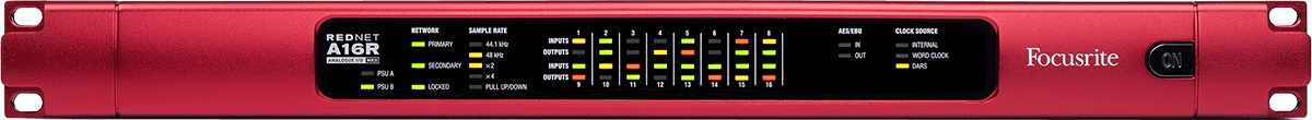 Focusrite RedNet A16R mkII. Dante Interface