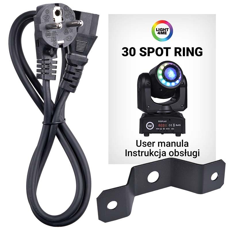 LIGHT4ME 30 SPOT RING kannettava pieni moving head LED