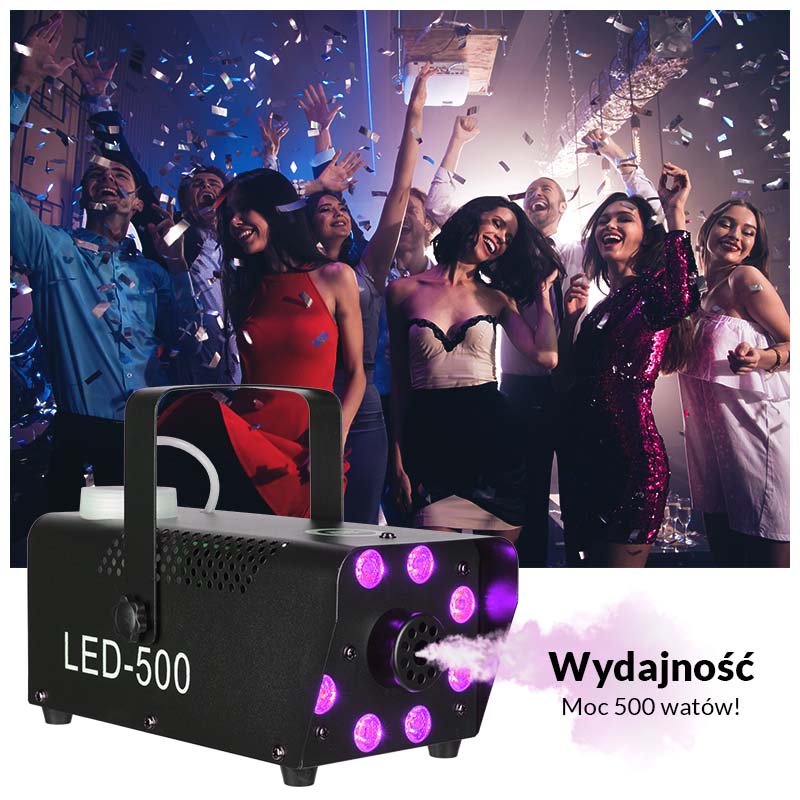 Light4Me Fog 500 LED Fog Machine 500W RGB LED-valolla