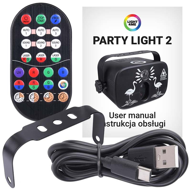 LIGHT4ME PARTY LIGHT 2 LED-Effect discobelysning