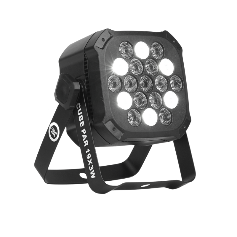 Light4Me Cube PAR 19x3W RGBW LED PAR-kohdevalo