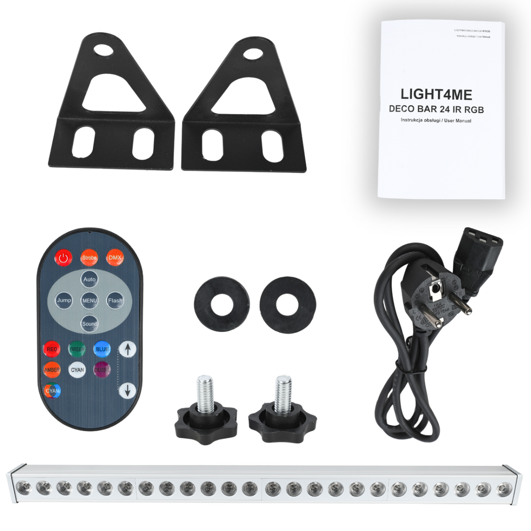 LIGHT4ME DECO BAR 24 RGB IR WH valonhimmennin LED-valaistuksella