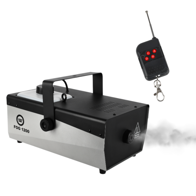 Light4Me Fog 1200 V2 savukone 1200W med Trådløs Fjernbetjening & DMX