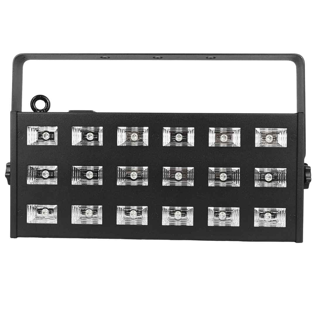 LIGHT4ME LED UV 18x3W kohdevalo + strobe DMX