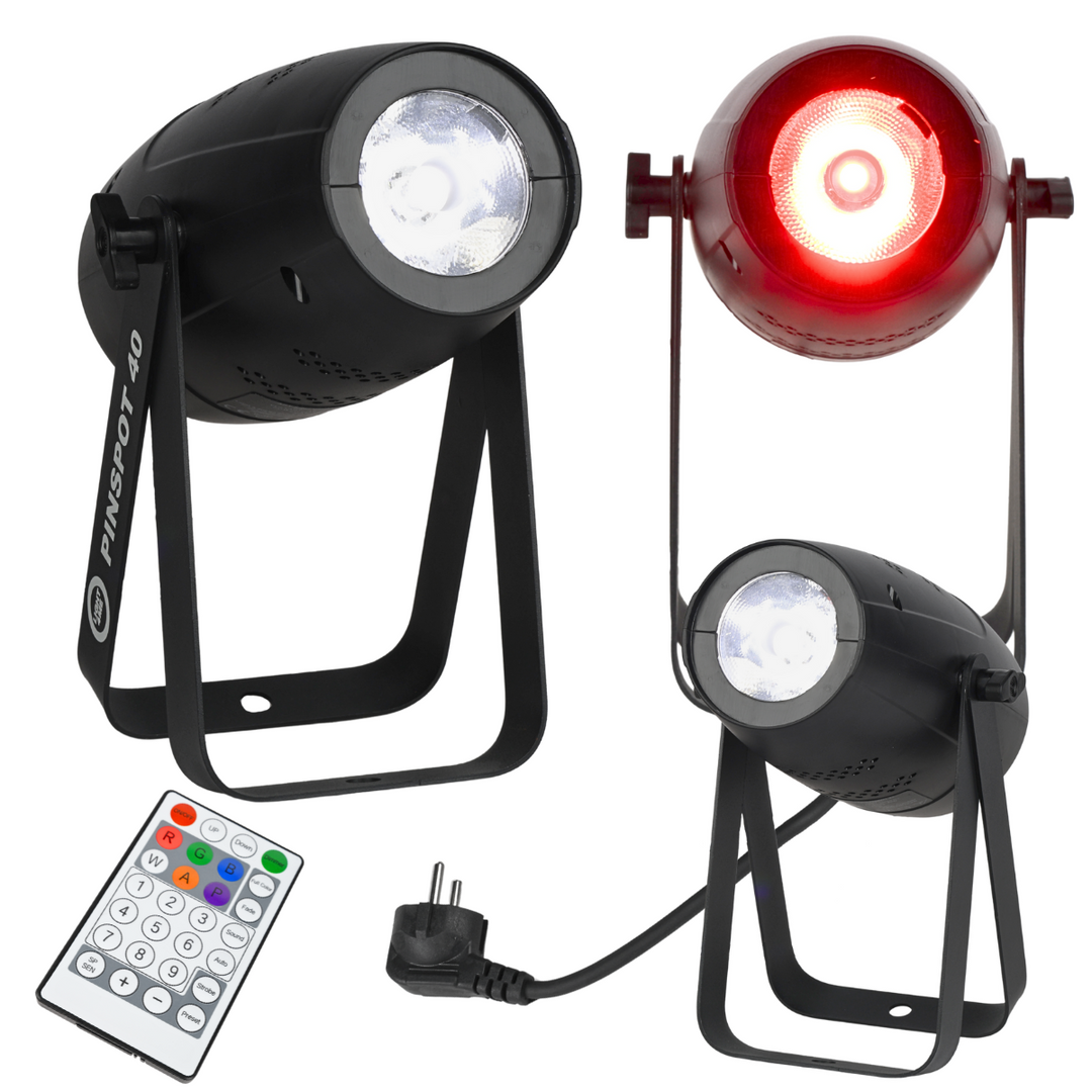 Light4Me Pinspot-valo 40 Watt RGBW