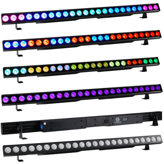 Light4Me Spectra CREE -valopalkki 24x6W RGBWA-UV