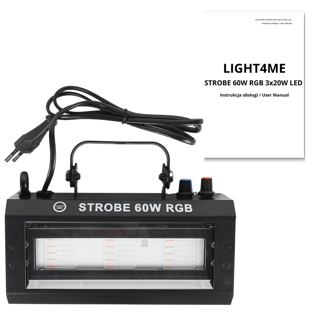 LIGHT4ME STROBE 60W RGB strobe valotehoste