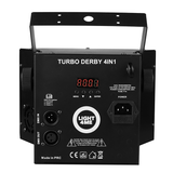 Light4Me Turbo Derby 4-in-1 – RGBW, UV, strobe & laser