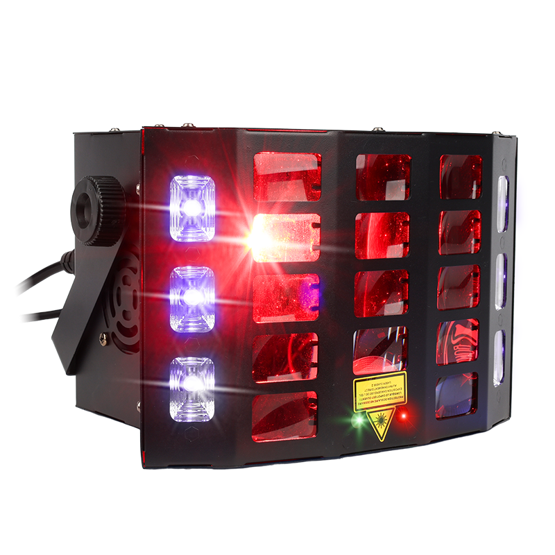 Light4Me Turbo Derby 4-in-1 – RGBW, UV, strobe & laser