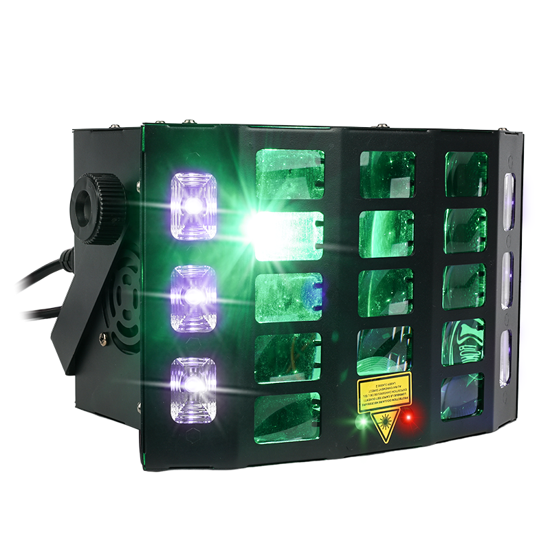 Light4Me Turbo Derby 4-in-1 – RGBW, UV, strobe & laser