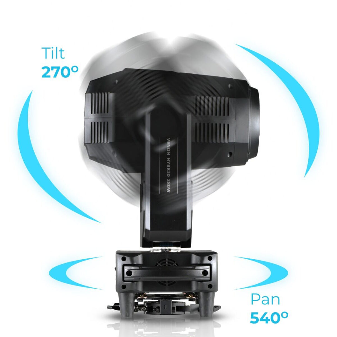 LIGHT4ME VENOM HYBRID 280W hybridiliikkuva pää