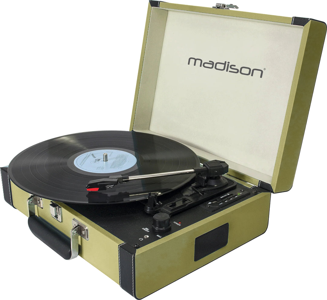 Madison Vintage Levysoitin Bluetoothilla (Vihreä)