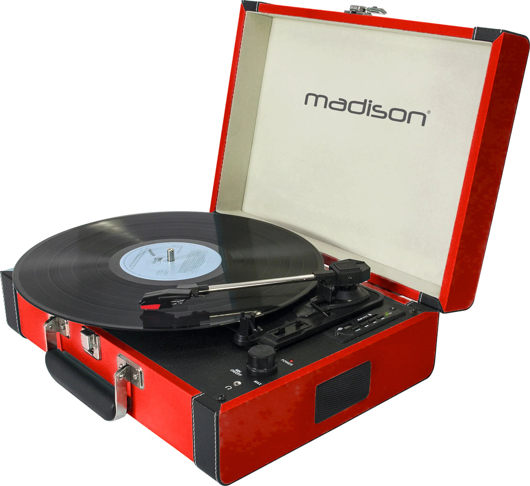 Madison Vintage Levysoitin Bluetoothilla (Punainen)