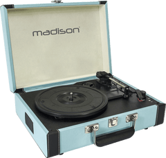 Madison Vintage Levysoitin Bluetoothilla (Vaaleansininen)