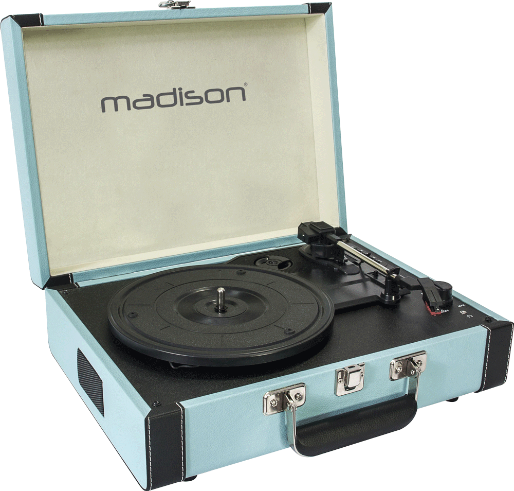 Madison Vintage Levysoitin Bluetoothilla (Vaaleansininen)