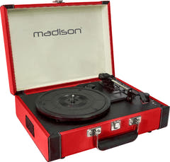 Madison Vintage Levysoitin Bluetoothilla (Punainen)