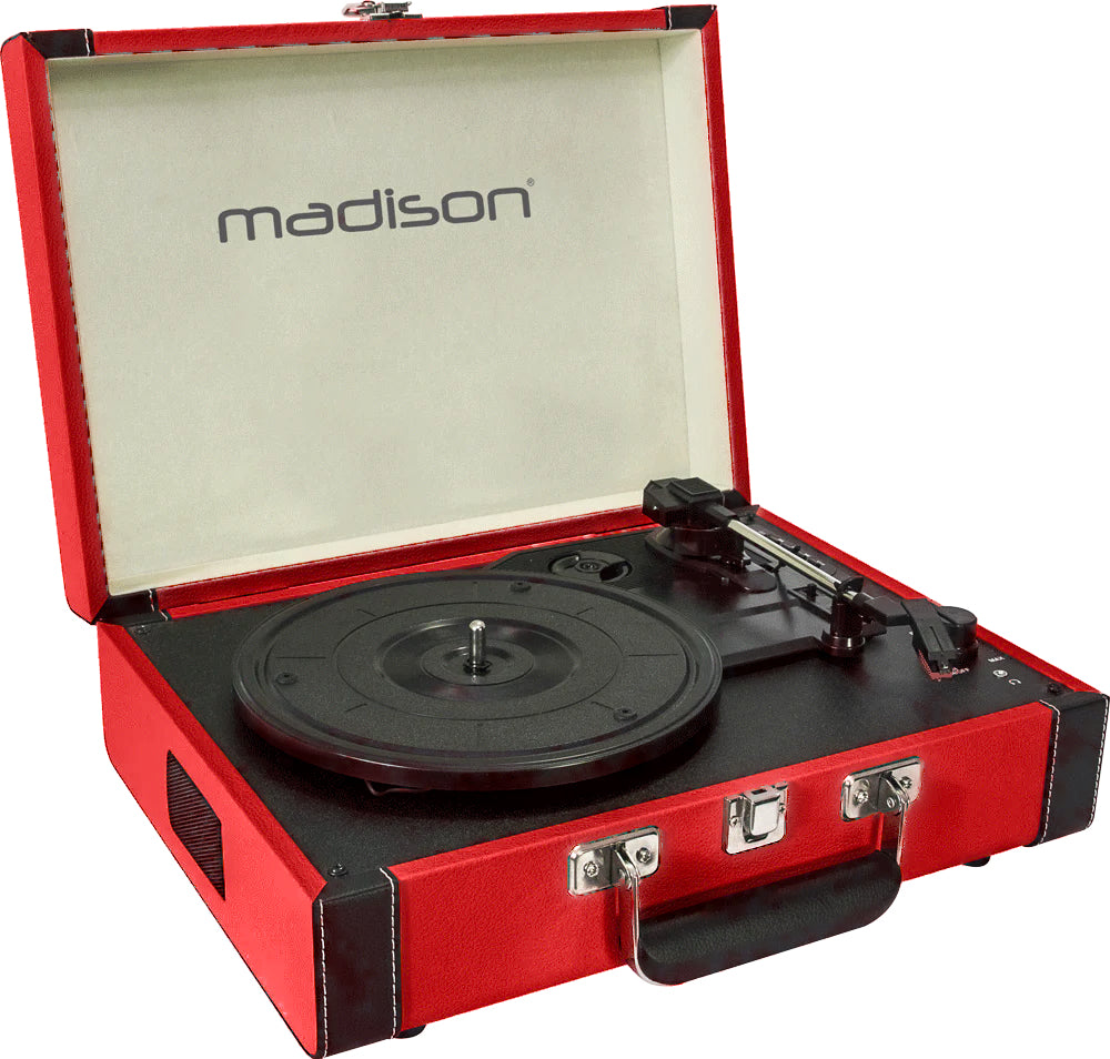 Madison Vintage Levysoitin Bluetoothilla (Punainen)