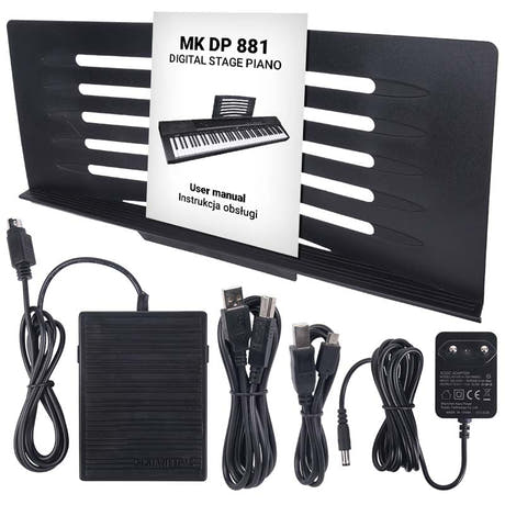 MK DP 881 digitalklaver opettelunäppäimet