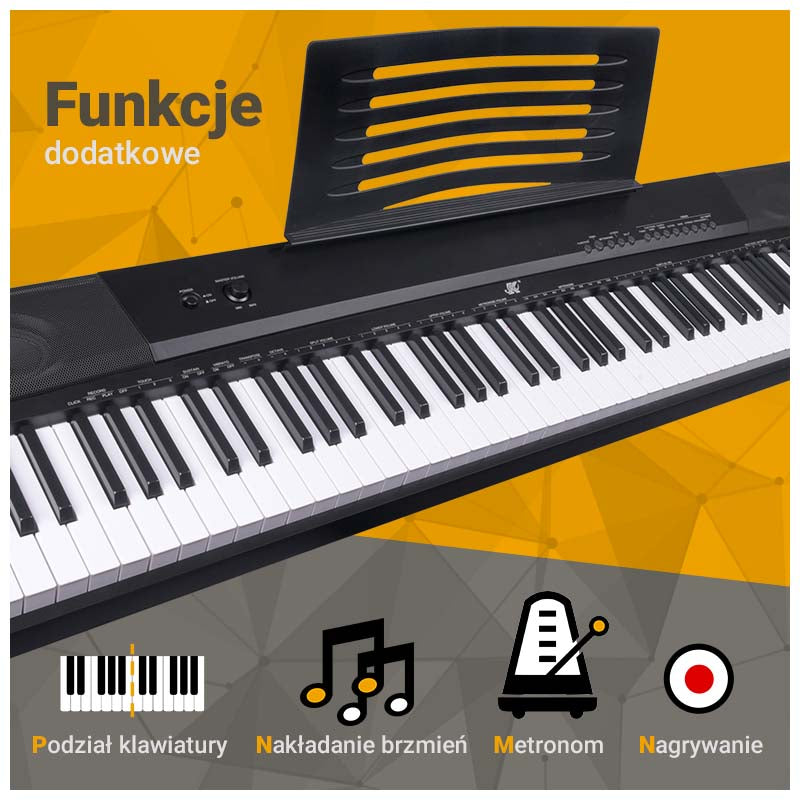 MK DP 881 digitalklaver opettelunäppäimet