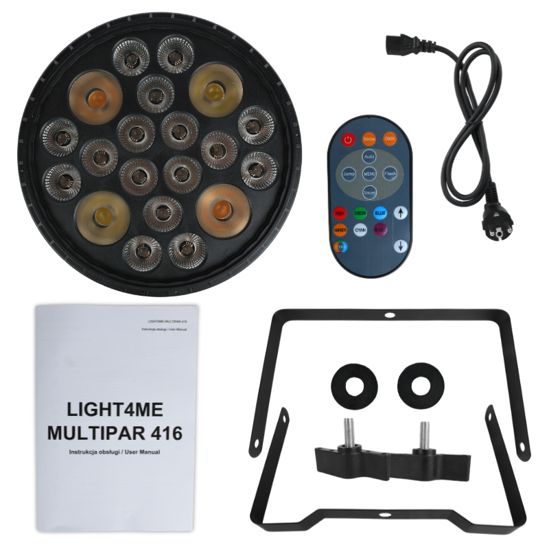 Light4Me Multi Par 416 RGB-UV+WW/CW